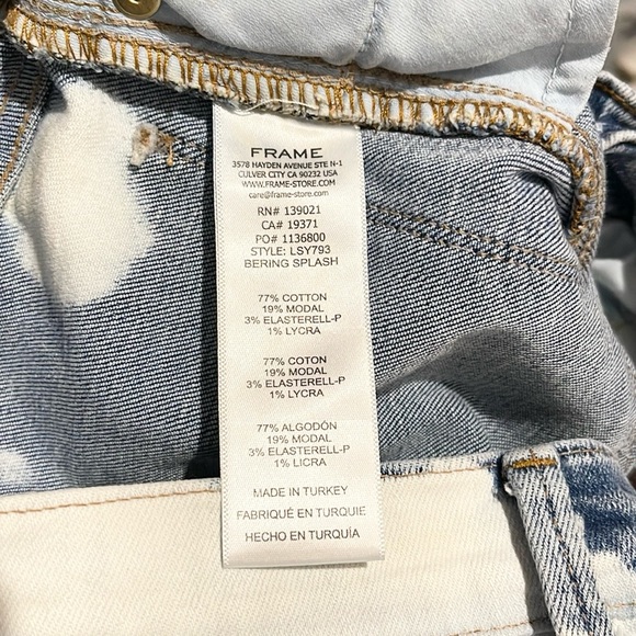 FRAME Le Sylvie Slender Straight-Leg High Waisted Denim Jeans 26 - Picture 9 of 9